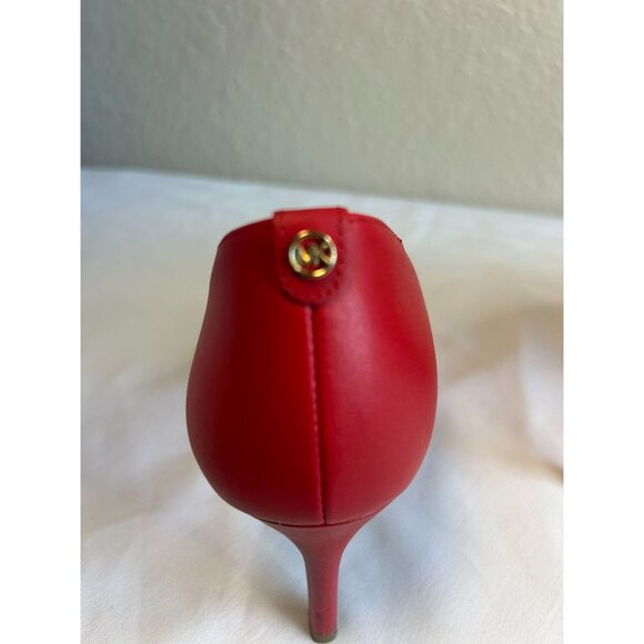 Michael Michael Kors Alina Flex Leather Pump Red Size 8.5 M Party Formal - Picture 12 of 13